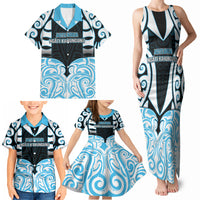 Custom Aotearoa Ngati Kahungunu Family Matching Tank Maxi Dress and Hawaiian Shirt New Zealand Traditional Maori Pattern DT05 - Polynesian Pride
