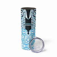 Custom Aotearoa Ngati Kahungunu Skinny Tumbler New Zealand Traditional Maori Pattern