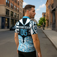 Custom Aotearoa Ngati Kahungunu Zipper Polo Shirt New Zealand Traditional Maori Pattern DT05 - Polynesian Pride