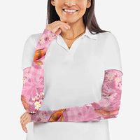 Pink Palaka Hawaiian And Japanese Arm Sleeves Sakura Lei With Koi Fish DT05 - Polynesian Pride