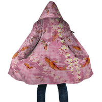 Pink Palaka Hawaiian And Japanese Cloak Sakura Lei With Koi Fish DT05 Unisex Pink - Polynesian Pride