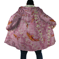 Pink Palaka Hawaiian And Japanese Cloak Sakura Lei With Koi Fish DT05 - Polynesian Pride
