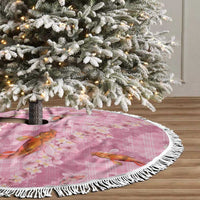 Pink Palaka Hawaiian And Japanese Tree Skirt Sakura Lei With Koi Fish DT05 - Polynesian Pride