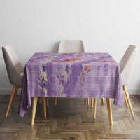 Purple Palaka Hawaiian And Japanese Tablecloth Sakura Lei With Koi Fish DT05 - Polynesian Pride