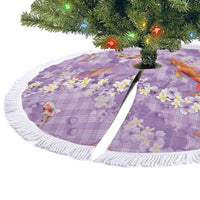 Purple Palaka Hawaiian And Japanese Tree Skirt Sakura Lei With Koi Fish DT05 - Polynesian Pride