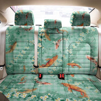 Green Palaka Hawaiian And Japanese Back Car Seat Cover Sakura Lei With Koi Fish DT05 - Polynesian Pride
