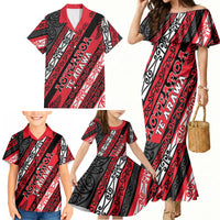 Personalised Aotearoa Te Arawa Family Matching Mermaid Dress and Hawaiian Shirt New Zealand Maori Tribal Fern Pattern DT05 - Polynesian Pride