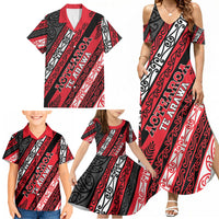 Personalised Aotearoa Te Arawa Family Matching Summer Maxi Dress and Hawaiian Shirt New Zealand Maori Tribal Fern Pattern DT05 - Polynesian Pride
