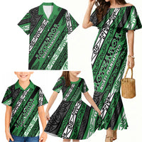 Personalised Aotearoa Ngati Maniapoto Family Matching Mermaid Dress and Hawaiian Shirt New Zealand Maori Tribal Fern Pattern DT05 - Polynesian Pride