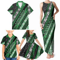 Personalised Aotearoa Ngati Maniapoto Family Matching Tank Maxi Dress and Hawaiian Shirt New Zealand Maori Tribal Fern Pattern DT05 - Polynesian Pride