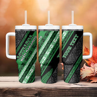 Personalised Aotearoa Ngati Maniapoto Tumbler With Handle New Zealand Maori Tribal Fern Pattern