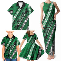 Personalised Aotearoa Ngati Raukawa Family Matching Tank Maxi Dress and Hawaiian Shirt New Zealand Maori Tribal Fern Pattern DT05 - Polynesian Pride