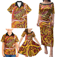 Custom Aotearoa Waikato Tainui Family Matching Puletasi and Hawaiian Shirt Maori Tribal Pattern Koru Motif DT05 - Polynesian Pride