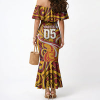 Custom Aotearoa Waikato Tainui Mermaid Dress Maori Tribal Pattern Koru Motif DT05 - Polynesian Pride