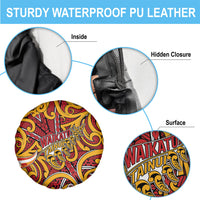 Aotearoa Waikato Tainui Spare Tire Cover Maori Tribal Pattern Koru Motif