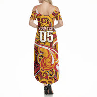 Custom Aotearoa Waikato Tainui Summer Maxi Dress Maori Tribal Pattern Koru Motif DT05 - Polynesian Pride