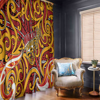 Aotearoa Waikato Tainui Window Curtain Maori Tribal Pattern Koru Motif