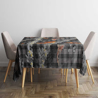 Black Palaka Hawaiian And Japanese Tablecloth Sakura Lei With Koi Fish DT05 - Polynesian Pride