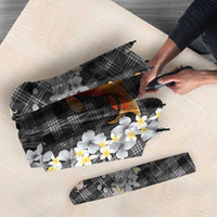 Black Palaka Hawaiian And Japanese Umbrella Sakura Lei With Koi Fish DT05 - Polynesian Pride