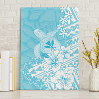 Hawaii Kanaka Maoli Canvas Wall Art Polynesian Turtle Tattoo DT05 Without Frame Blue - Polynesian Pride