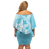 Hawaii Kanaka Maoli Family Matching Off Shoulder Short Dress and Hawaiian Shirt Polynesian Turtle Tattoo
