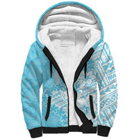 Hawaii Kanaka Maoli Sherpa Hoodie Polynesian Turtle Tattoo DT05 Unisex Blue - Polynesian Pride