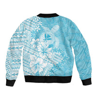 Hawaii Kanaka Maoli Sleeve Zip Bomber Jacket Polynesian Turtle Tattoo DT05 - Polynesian Pride