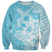 Hawaii Kanaka Maoli Sweatshirt Polynesian Turtle Tattoo DT05 Unisex Blue - Polynesian Pride
