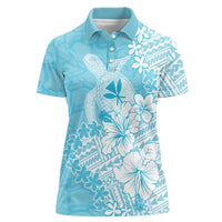 Hawaii Kanaka Maoli Women Polo Shirt Polynesian Turtle Tattoo