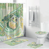 Hawaii Pineapple Bathroom Set Cute Cosplay Turtle Plumeria Spiral