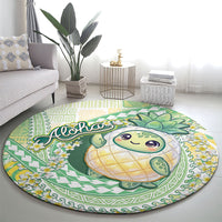 Hawaii Pineapple Round Carpet Cute Cosplay Turtle Plumeria Spiral DT05 - Polynesian Pride