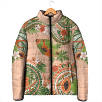 Hawaii Papaya Padded Jacket Cute Cosplay Humuhumu Fish Plumeria Waves DT05 - Polynesian Pride
