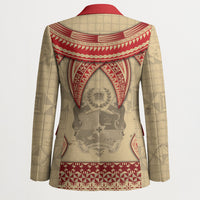 Tonga Language Week Blazer Tribal Cross Ngatu Floral Pattern DT05 - Polynesian Pride