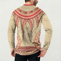 Tonga Language Week Button Sweatshirt Tribal Cross Ngatu Floral Pattern DT05 - Polynesian Pride