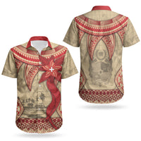 Tonga Language Week Couples Matching Mermaid Dress and Hawaiian Shirt Tribal Cross Ngatu Floral Pattern DT05 - Polynesian Pride