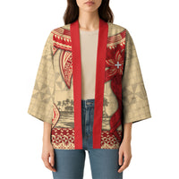 Tonga Language Week Kimono Tribal Cross Ngatu Floral Pattern DT05 - Polynesian Pride