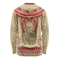 Tonga Language Week Long Sleeve Shirt Tribal Cross Ngatu Floral Pattern DT05 - Polynesian Pride