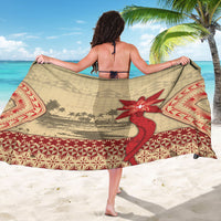 Tonga Language Week Sarong Tribal Cross Ngatu Floral Pattern DT05 - Polynesian Pride