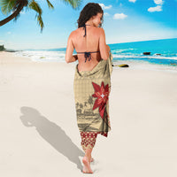 Tonga Language Week Sarong Tribal Cross Ngatu Floral Pattern DT05 - Polynesian Pride