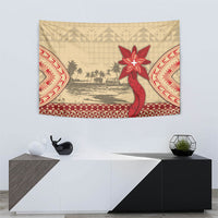 Tonga Language Week Tapestry Tribal Cross Ngatu Floral Pattern DT05 - Polynesian Pride