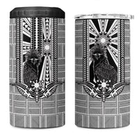 Mabuhay Philippines Festival 4 in 1 Can Cooler Tumbler Philippine Eagle Sun Three Stars Barong Pattern DT05 One Size: 16 oz Gray - Polynesian Pride