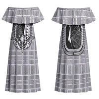 Mabuhay Philippines Festival Couples Matching Off Shoulder Maxi Dress and Long Sleeve Button Shirt Philippine Eagle Sun Three Stars Barong Pattern DT05 - Polynesian Pride