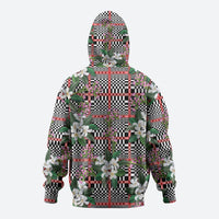 Red Binakol Motifs With Jasminum Sambac Hoodie Mabuhay Philippines Festival DT05 - Polynesian Pride
