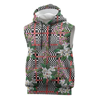 Red Binakol Motifs With Jasminum Sambac Sleeveless Hoodie Mabuhay Philippines Festival DT05 Red - Polynesian Pride