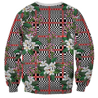 Red Binakol Motifs With Jasminum Sambac Sweatshirt Mabuhay Philippines Festival DT05 - Polynesian Pride