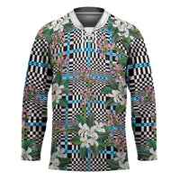 Blue Binakol Motifs With Jasminum Sambac Hockey Jersey Mabuhay Philippines Festival DT05 Unisex Blue - Polynesian Pride