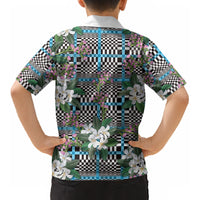 Blue Binakol Motifs With Jasminum Sambac Kid Hawaiian Shirt Mabuhay Philippines Festival DT05 - Polynesian Pride