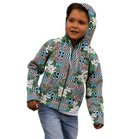 Blue Binakol Motifs With Jasminum Sambac Kid Hoodie Mabuhay Philippines Festival DT05 - Polynesian Pride