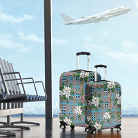 Blue Binakol Motifs With Jasminum Sambac Luggage Cover Mabuhay Philippines Festival DT05 - Polynesian Pride