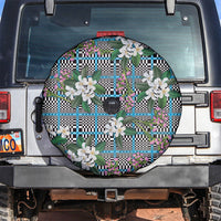 Blue Binakol Motifs With Jasminum Sambac Spare Tire Cover Mabuhay Philippines Festival DT05 Blue - Polynesian Pride